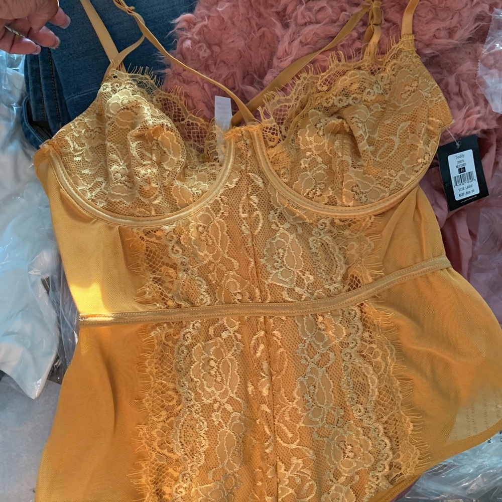 Mustard yellow teddy Size L